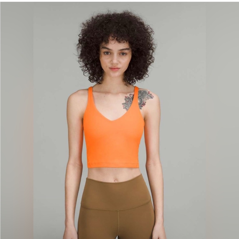Lululemon align tank top orange soda color size 8